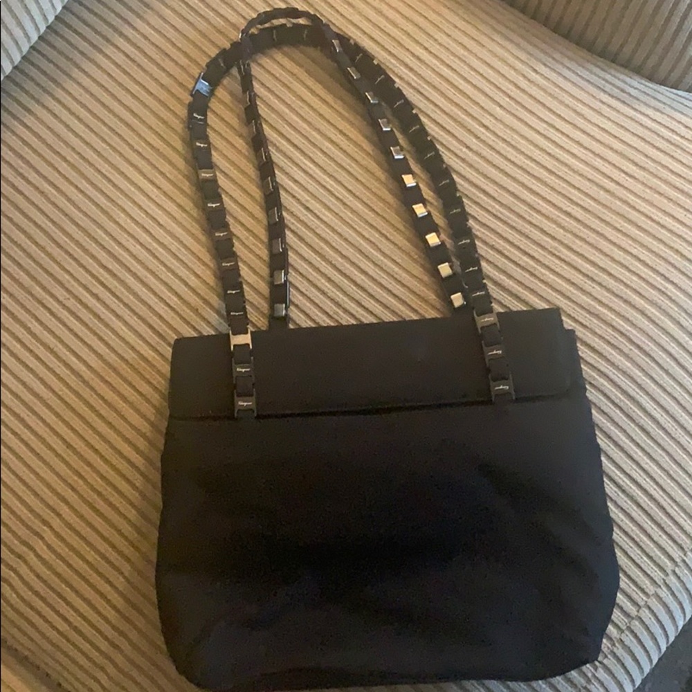 Authentic black Salvatore Ferragamo shoulder bag